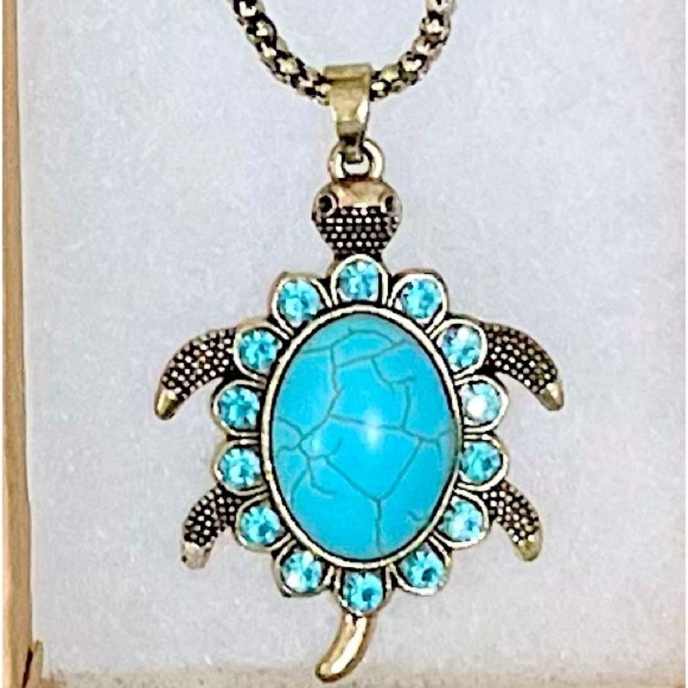 RHINESTONES TURTLE NECKLACE